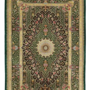 Persisk teppe - Ghom - Royal - 156 x 99 cm - mørk beige