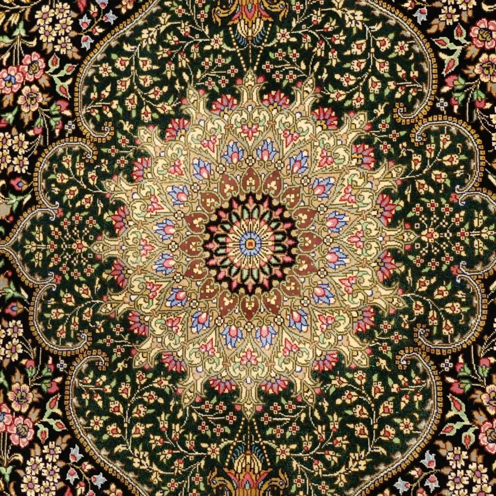 Persisk teppe - Ghom - Royal - 156 x 99 cm - mørk beige