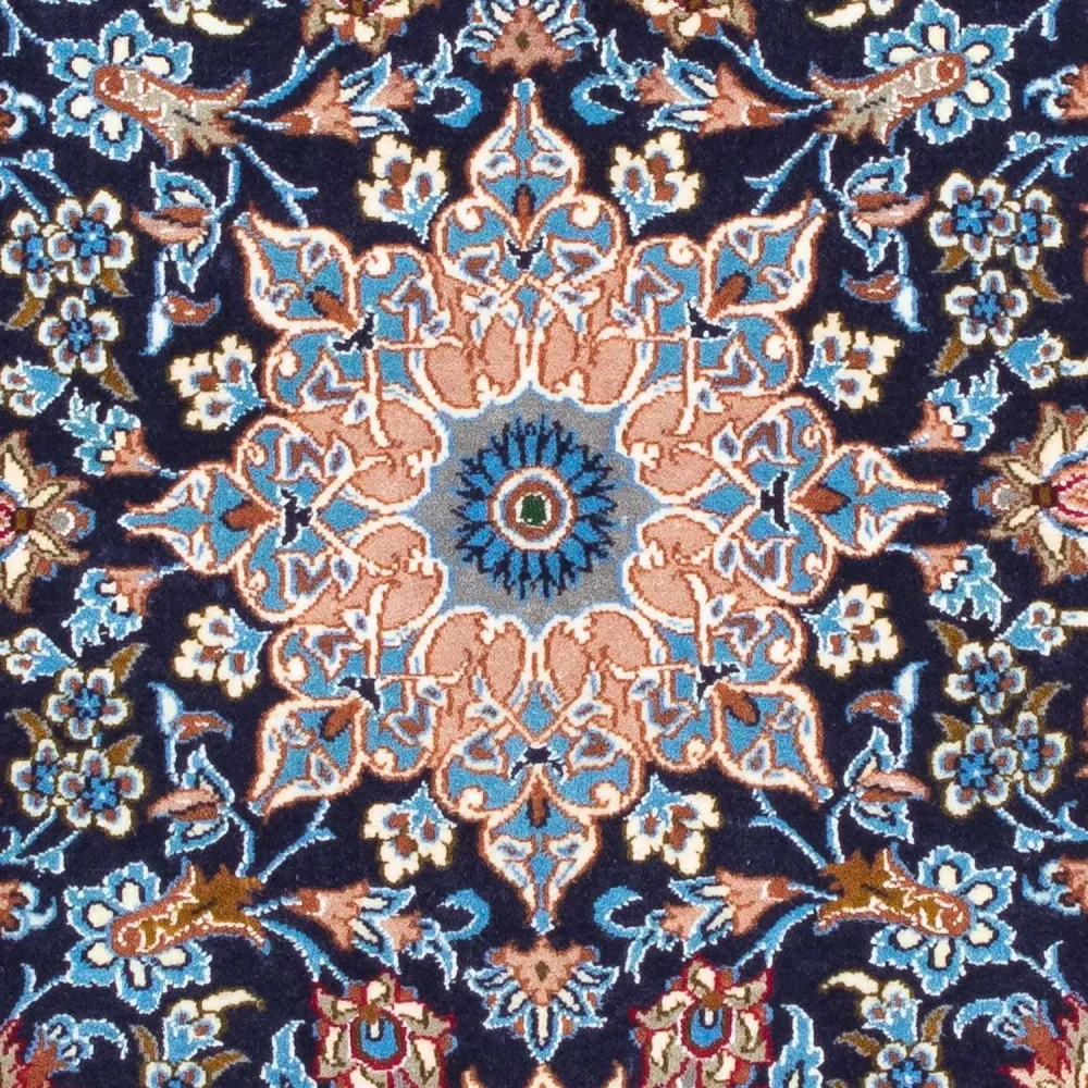 Persisk teppe - Isfahan - premium - 104 x 72 cm - mørkeblå