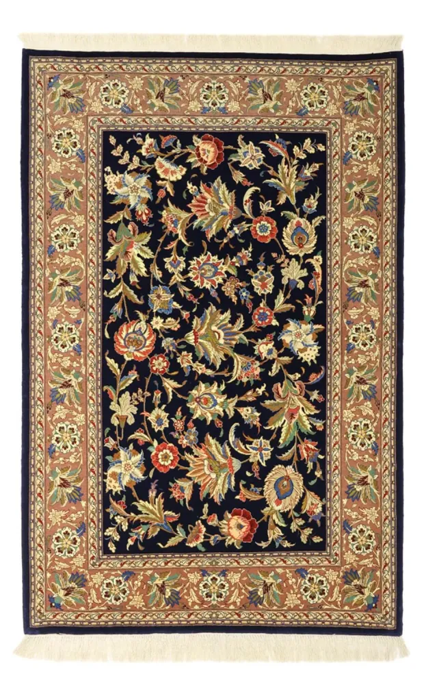 Persisk teppe - Isfahan - premium - 151 x 101 cm - mørkeblå
