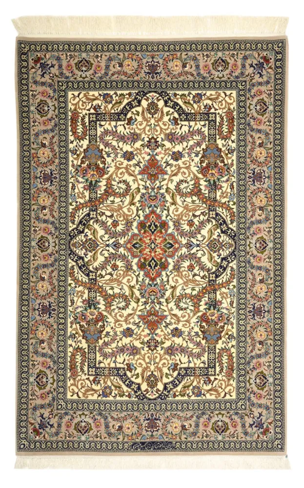 Persisk teppe - Isfahan - premium - 171 x 111 cm - mørk beige