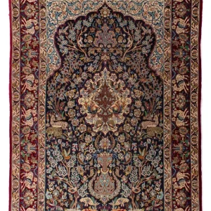 Persisk teppe - Isfahan - premium - 173 x 117 cm - mørkeblå