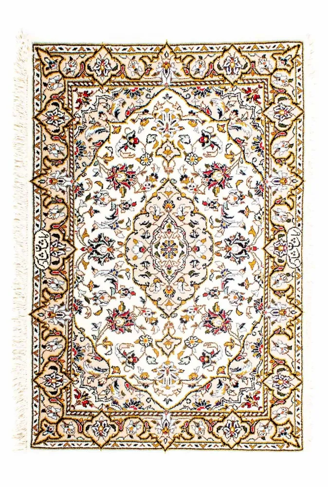 Persisk teppe - Keshan - 100 x 69 cm - beige