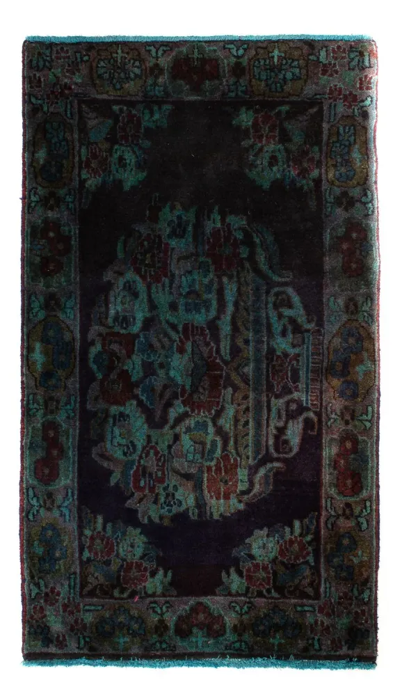 Persisk teppe - Keshan - 117 x 65 cm - mørkeblå