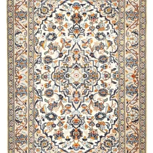 Persisk teppe - Keshan - 141 x 96 cm - lys beige