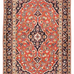 Persisk teppe - Keshan - 145 x 97 cm - lys rød