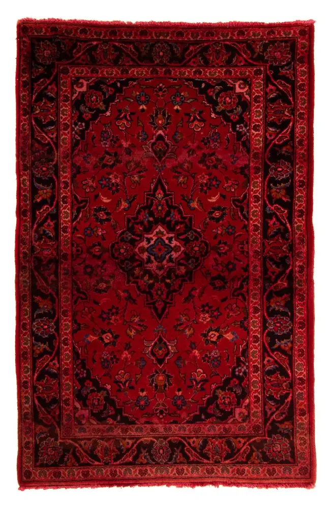 Persisk teppe - Keshan - 155 x 100 cm - mørk rød