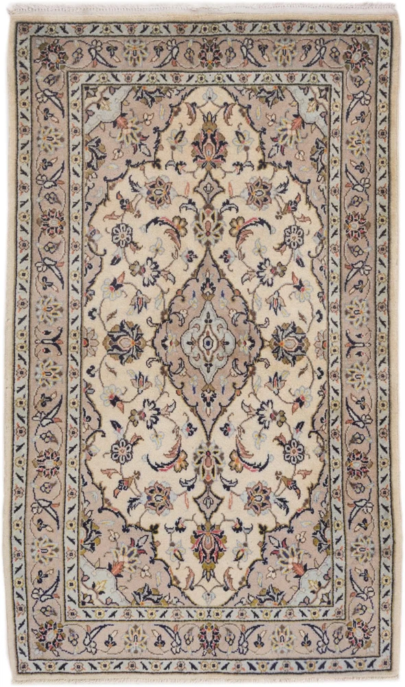 Persisk teppe - Keshan - 155 x 95 cm - lys beige