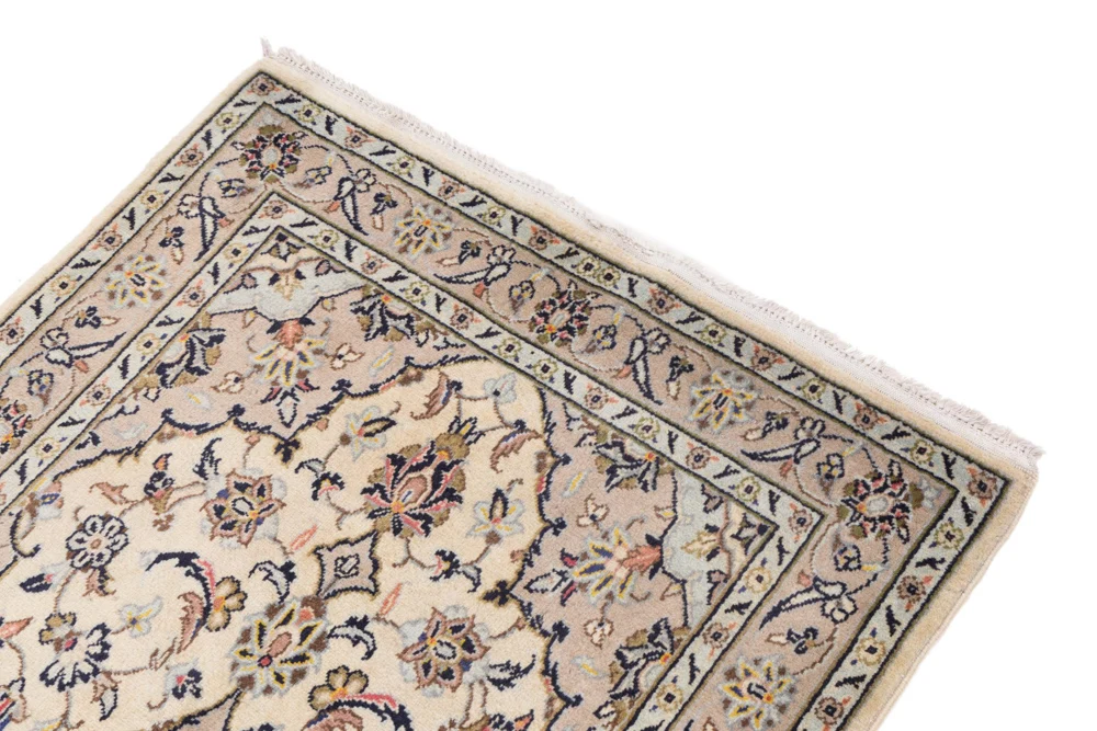 Persisk teppe - Keshan - 155 x 95 cm - lys beige