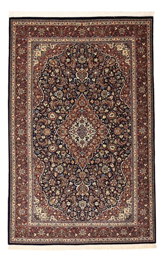 Persisk teppe - Keshan - 203 x 132 cm - mørkeblå