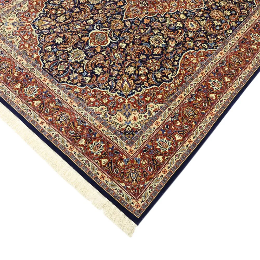 Persisk teppe - Keshan - 203 x 132 cm - mørkeblå