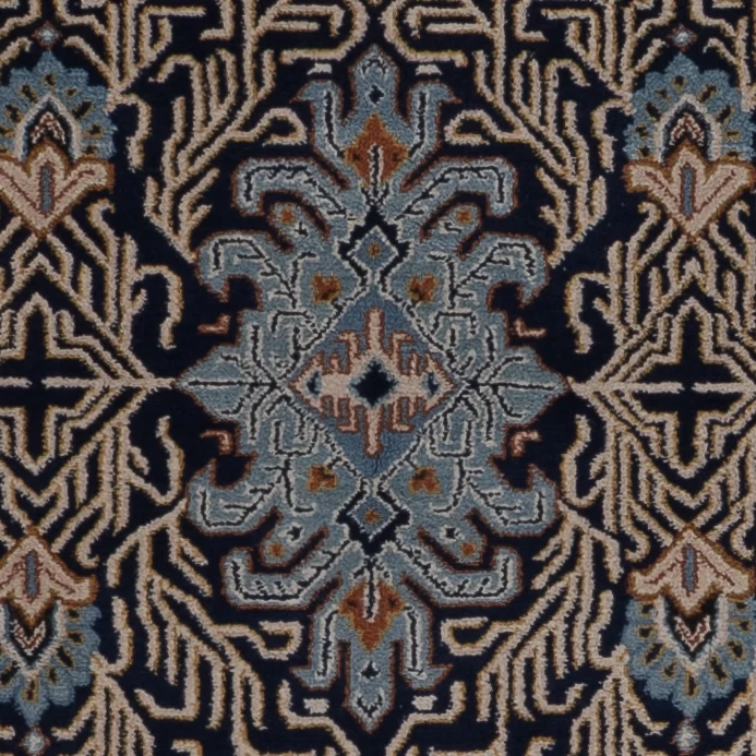 Persisk teppe - Keshan - 208 x 134 cm - bensinblå