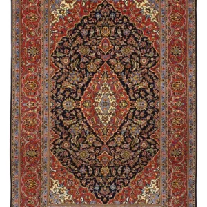 Persisk teppe - Keshan - 208 x 139 cm - mørk rød