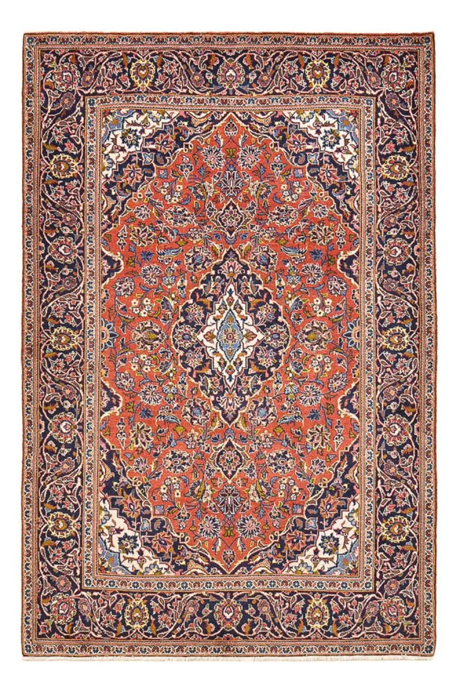 Persisk teppe - Keshan - 210 x 140 cm - lys rød