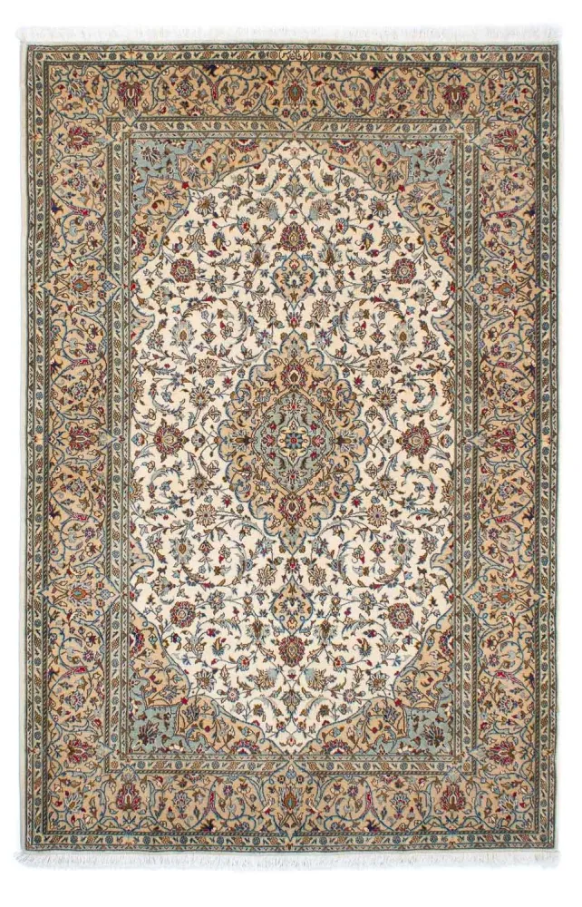 Persisk teppe - Keshan - 216 x 142 cm - beige