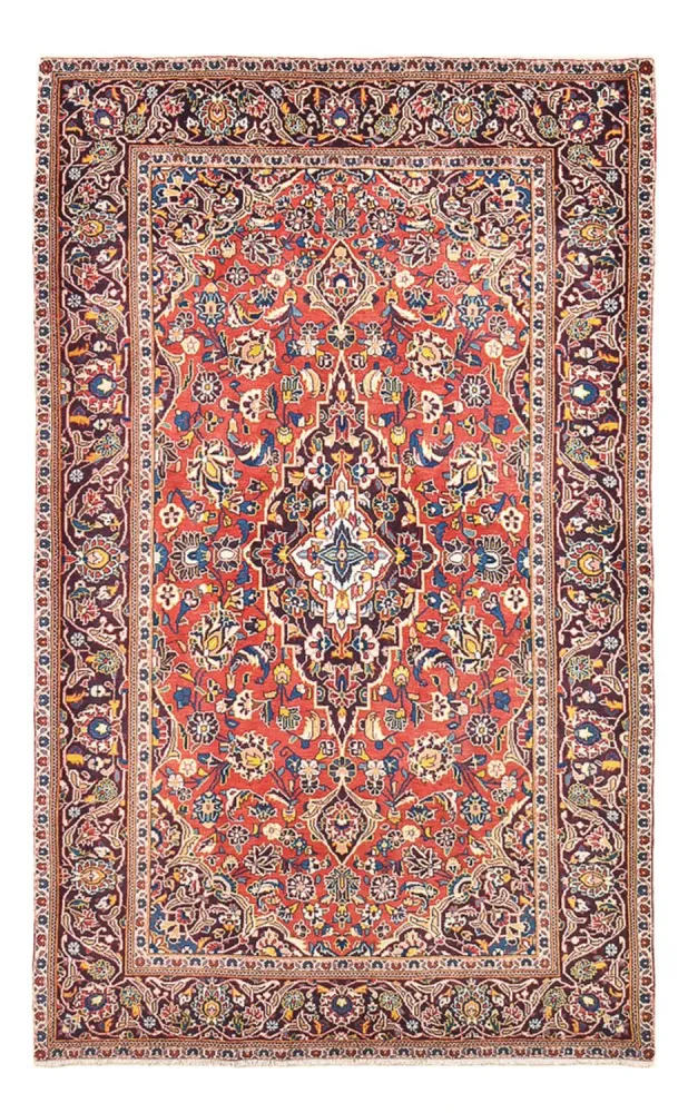 Persisk teppe - Keshan - 220 x 136 cm - lys rød