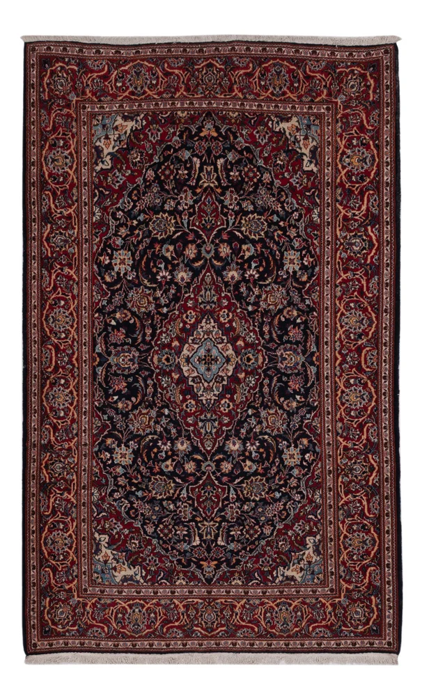 Persisk teppe - Keshan - 220 x 137 cm - mørkeblå