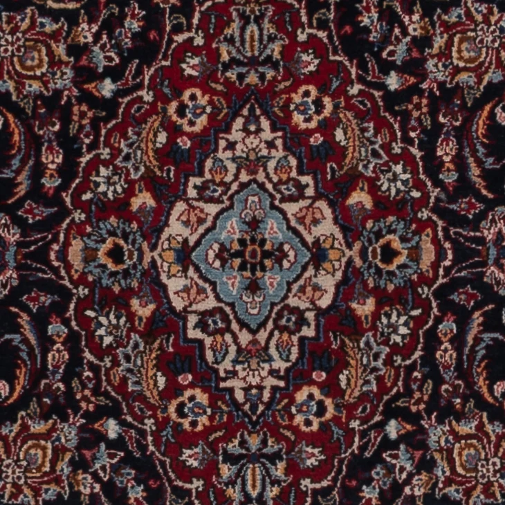 Persisk teppe - Keshan - 220 x 137 cm - mørkeblå