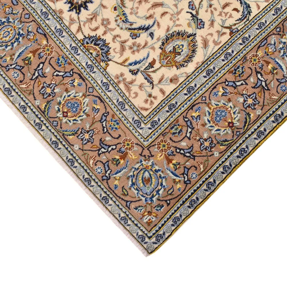 Persisk teppe - Keshan - 223 x 138 cm - lys beige