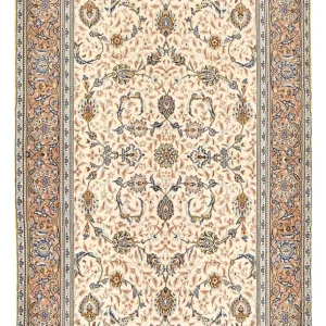 Persisk teppe - Keshan - 223 x 138 cm - lys beige