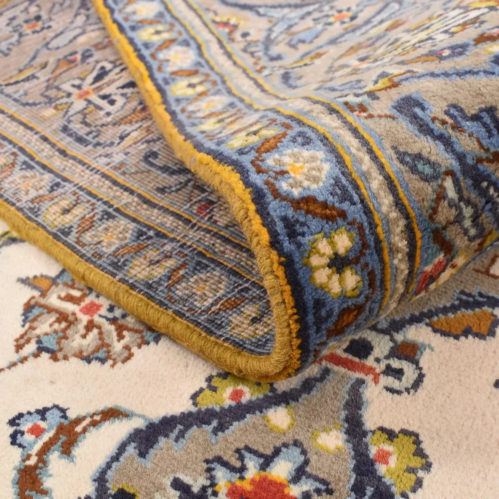 Persisk teppe - Keshan - 230 x 145 cm - lys beige