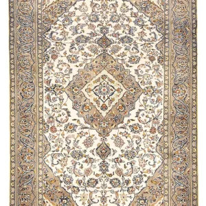 Persisk teppe - Keshan - 230 x 145 cm - lys beige