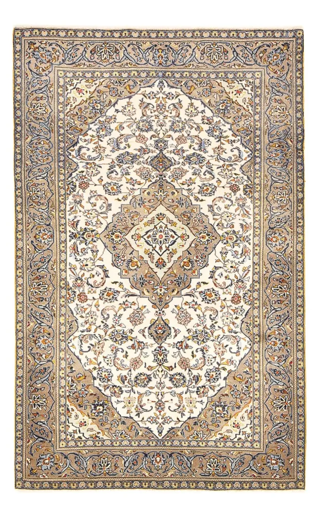 Persisk teppe - Keshan - 230 x 145 cm - lys beige