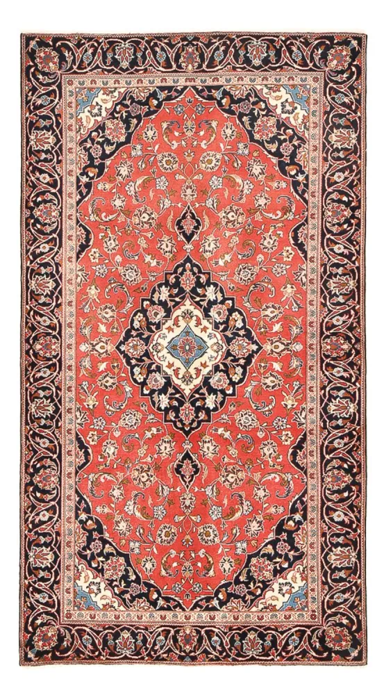 Persisk teppe - Keshan - 253 x 134 cm - lys rød