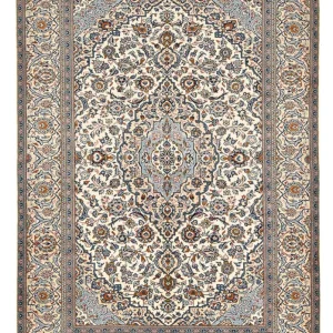 Persisk teppe - Keshan - 288 x 198 cm - lys beige