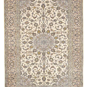 Persisk teppe - Keshan - 290 x 190 cm - lys beige