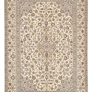 Persisk teppe - Keshan - 295 x 196 cm - lys beige