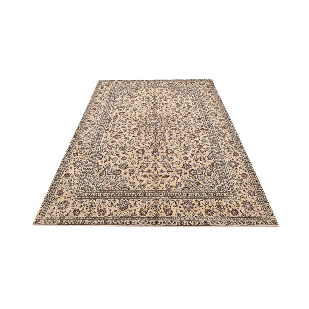 Persisk teppe - Keshan - 295 x 196 cm - lys beige