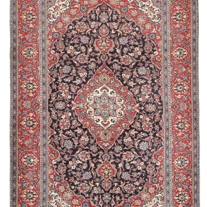 Persisk teppe - Keshan - 300 x 195 cm - lys rød