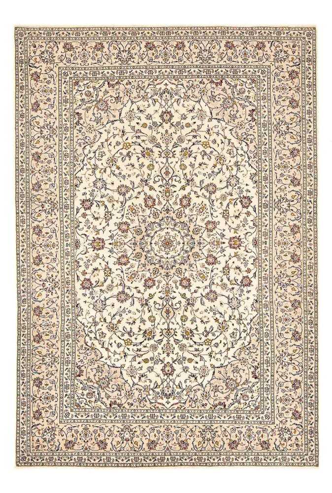 Persisk teppe - Keshan - 300 x 200 cm - lys beige