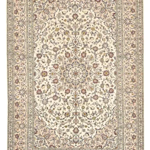 Persisk teppe - Keshan - 300 x 200 cm - lys beige