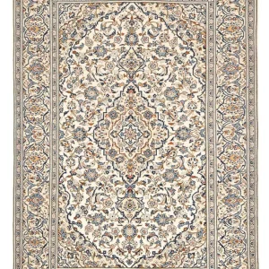 Persisk teppe - Keshan - 300 x 200 cm - lys beige