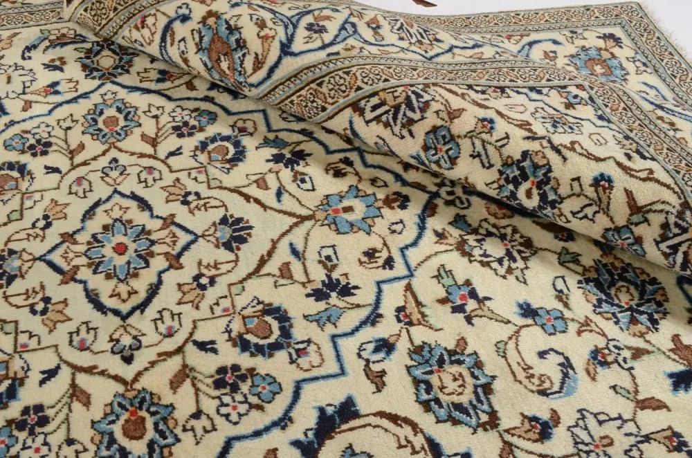 Persisk teppe - Keshan - 302 x 194 cm - beige