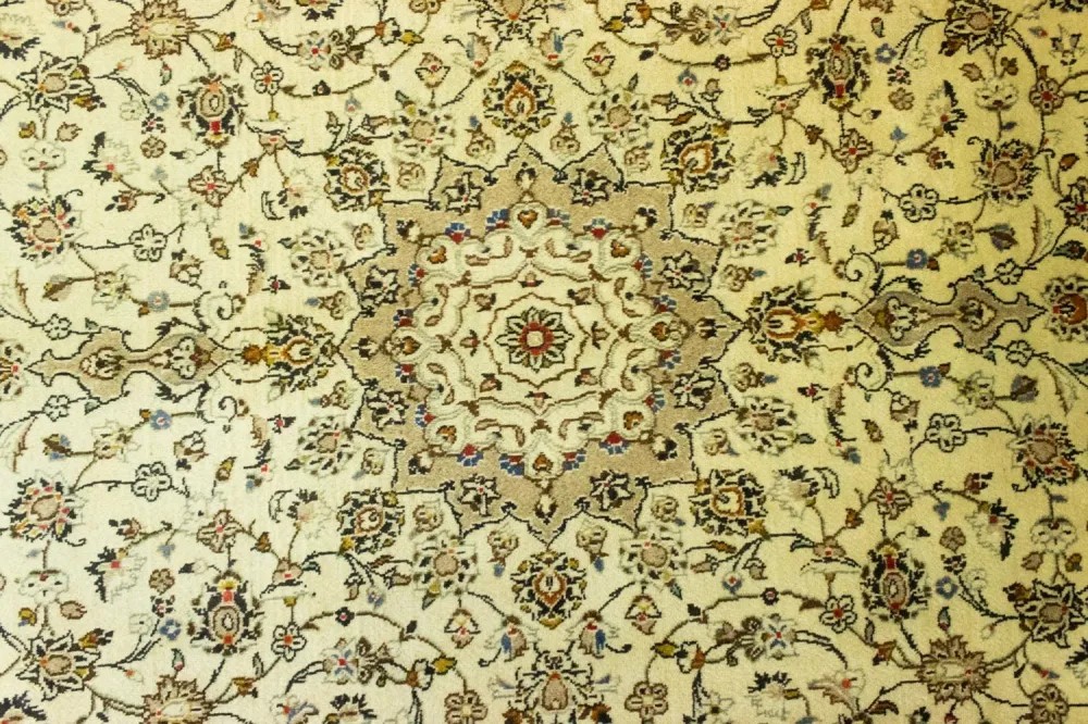 Persisk teppe - Keshan - 305 x 195 cm - beige