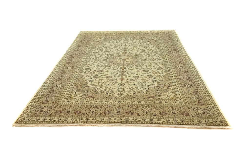 Persisk teppe - Keshan - 305 x 195 cm - beige
