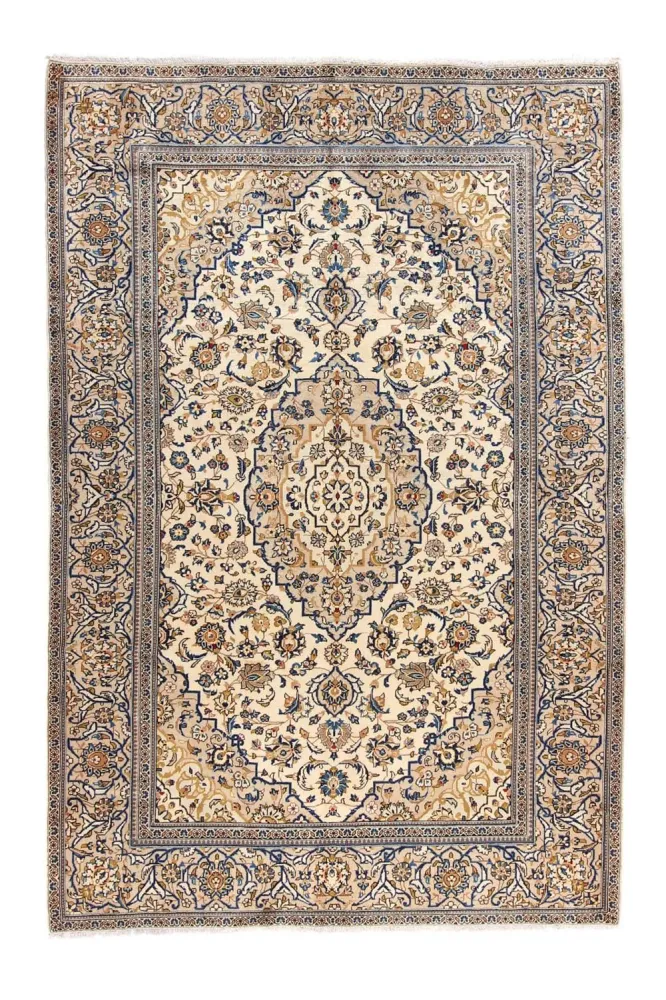 Persisk teppe - Keshan - 305 x 198 cm - beige