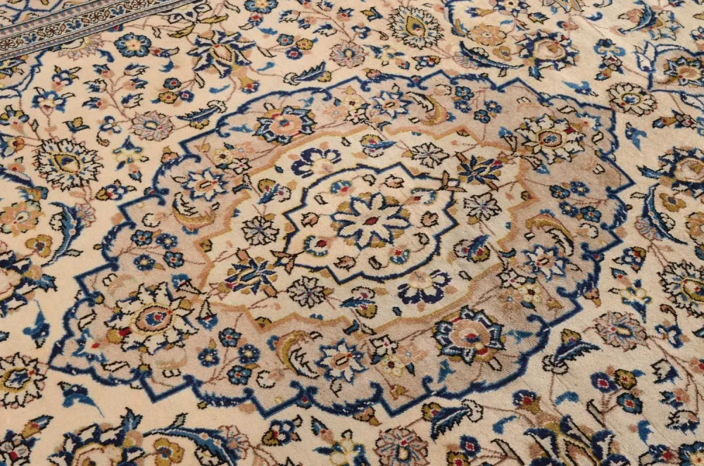 Persisk teppe - Keshan - 305 x 198 cm - beige