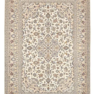 Persisk teppe - Keshan - 310 x 207 cm - lys beige