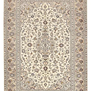 Persisk teppe - Keshan - 310 x 215 cm - lys beige