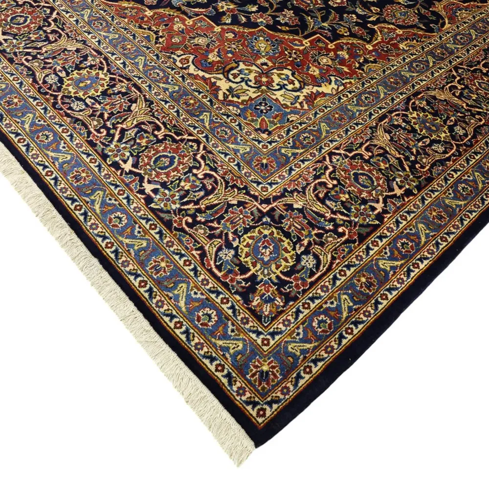 Persisk teppe - Keshan - 321 x 221 cm - mørkeblå