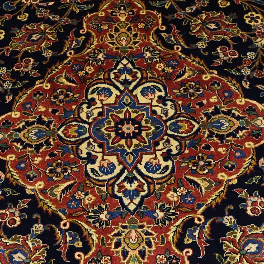 Persisk teppe - Keshan - 321 x 221 cm - mørkeblå