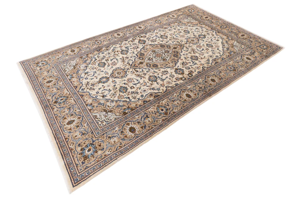 Persisk teppe - Keshan - 330 x 198 cm - krem