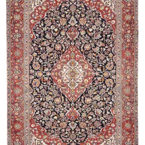 Persisk teppe - Keshan - 330 x 217 cm - mørkeblå
