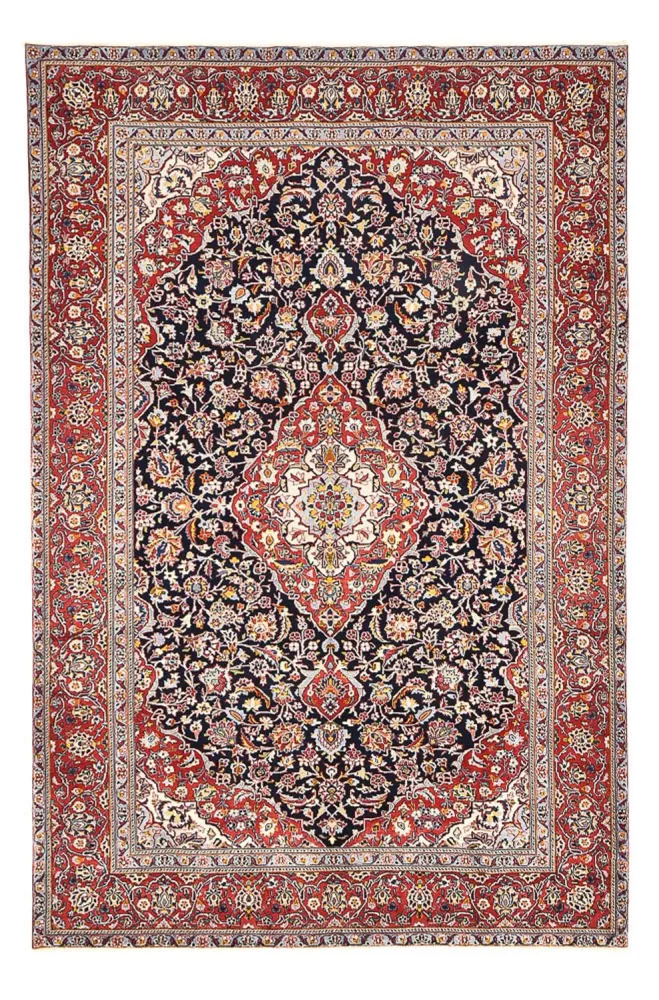 Persisk teppe - Keshan - 330 x 217 cm - mørkeblå