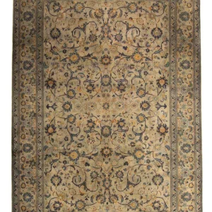 Persisk teppe - Keshan - 330 x 240 cm - lysebrun