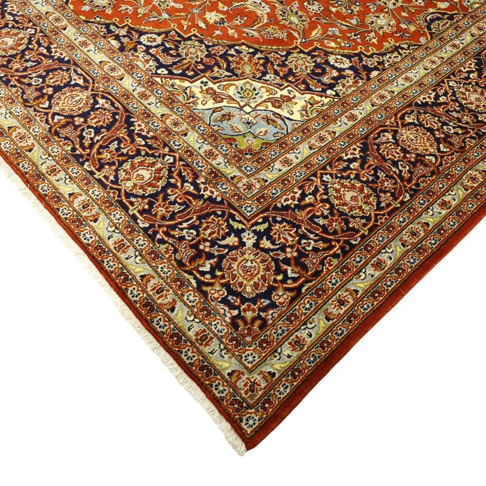 Persisk teppe - Keshan - 332 x 239 cm - lys rød